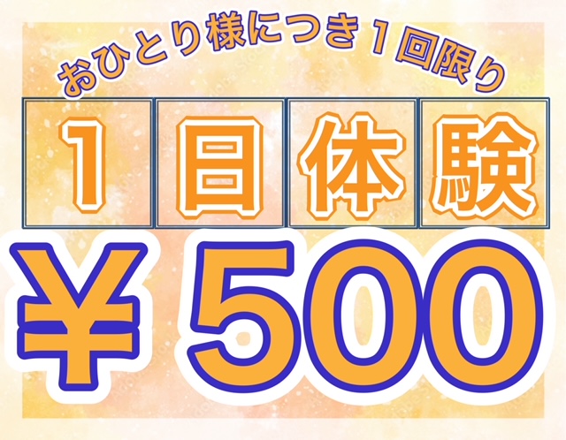 体験500円