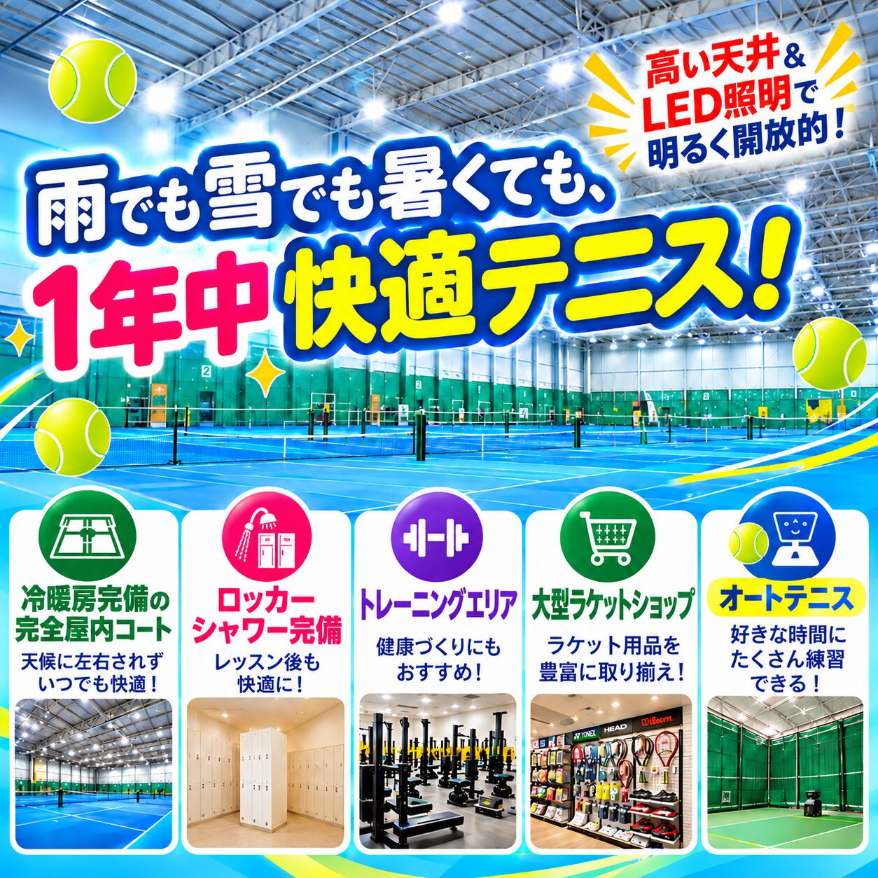 ラケットパーク金沢野々市 施設紹介